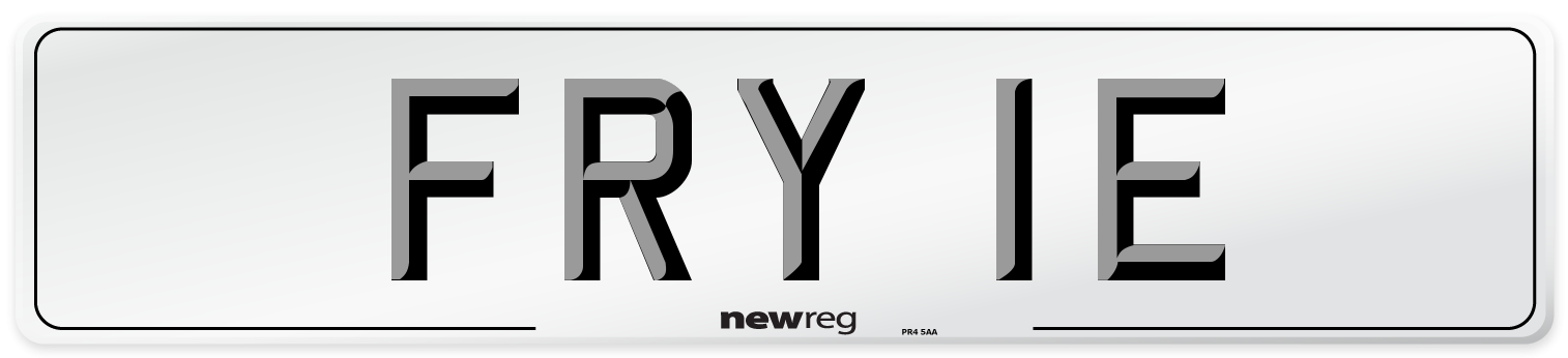 FRY 1E Number Plate from New Reg